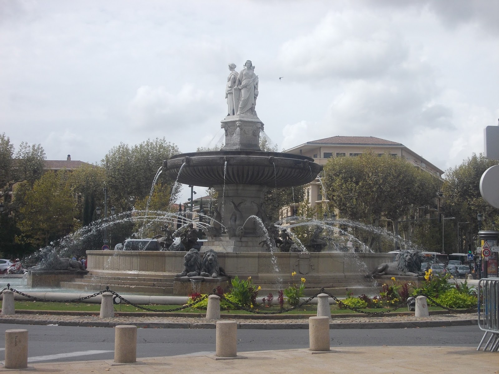 Fountain at La Rotonde, Aix-en-Provence, Provence, France 