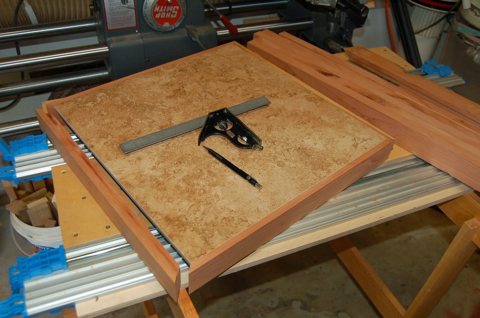 The Idle Mind's Woodworking Outdoor grill Side Table Red Cedar