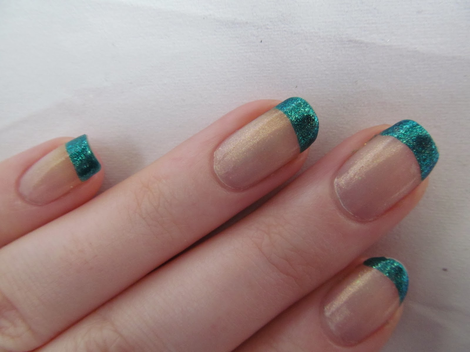 Ela Prima Polish Teal French Manicure