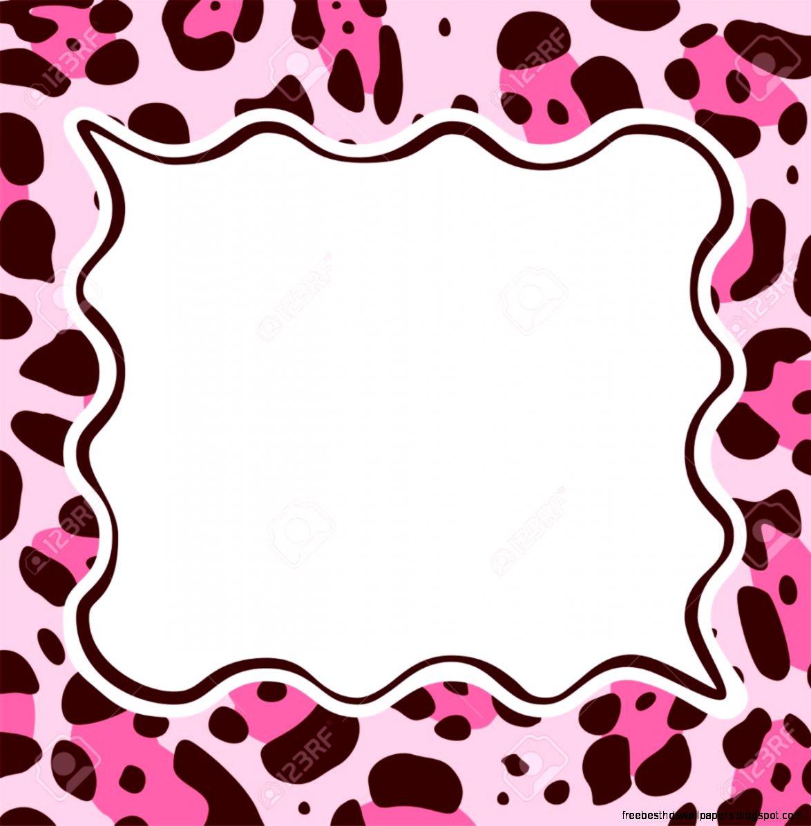 Vector Frame With Abstract Leopard Skin Texture And Copy space Vector Frame With Abstract Leopard Skin Texture And Copy space