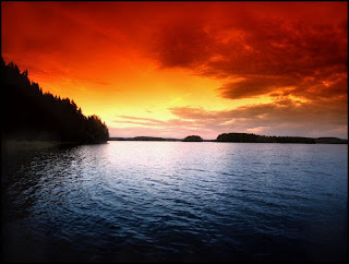 sunset nature, image, lake view beautiful, free widescreen hd wallpaper 