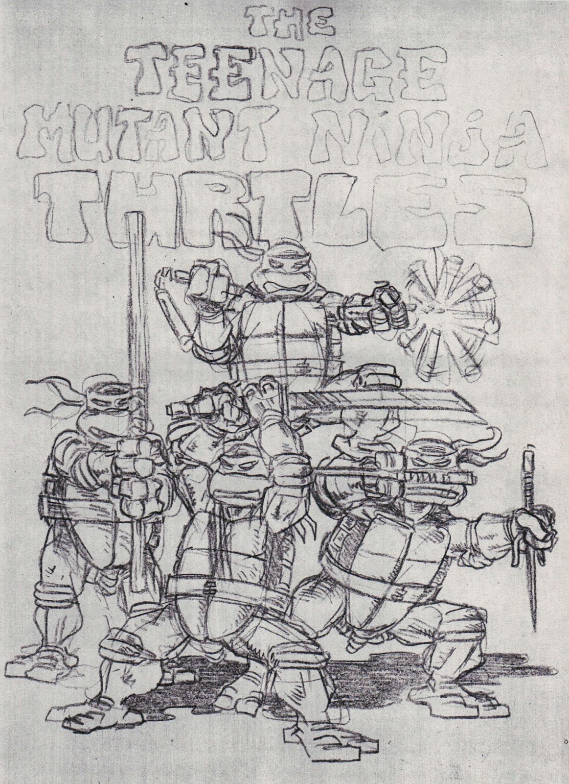 Peter Laird's TMNT blog promo art by Laird and Eastman for "Turtle Power The Definitive