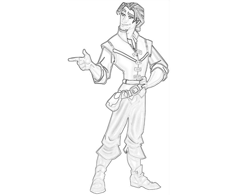 Flynn Rider Free Coloring Pages Sketch Coloring Page.