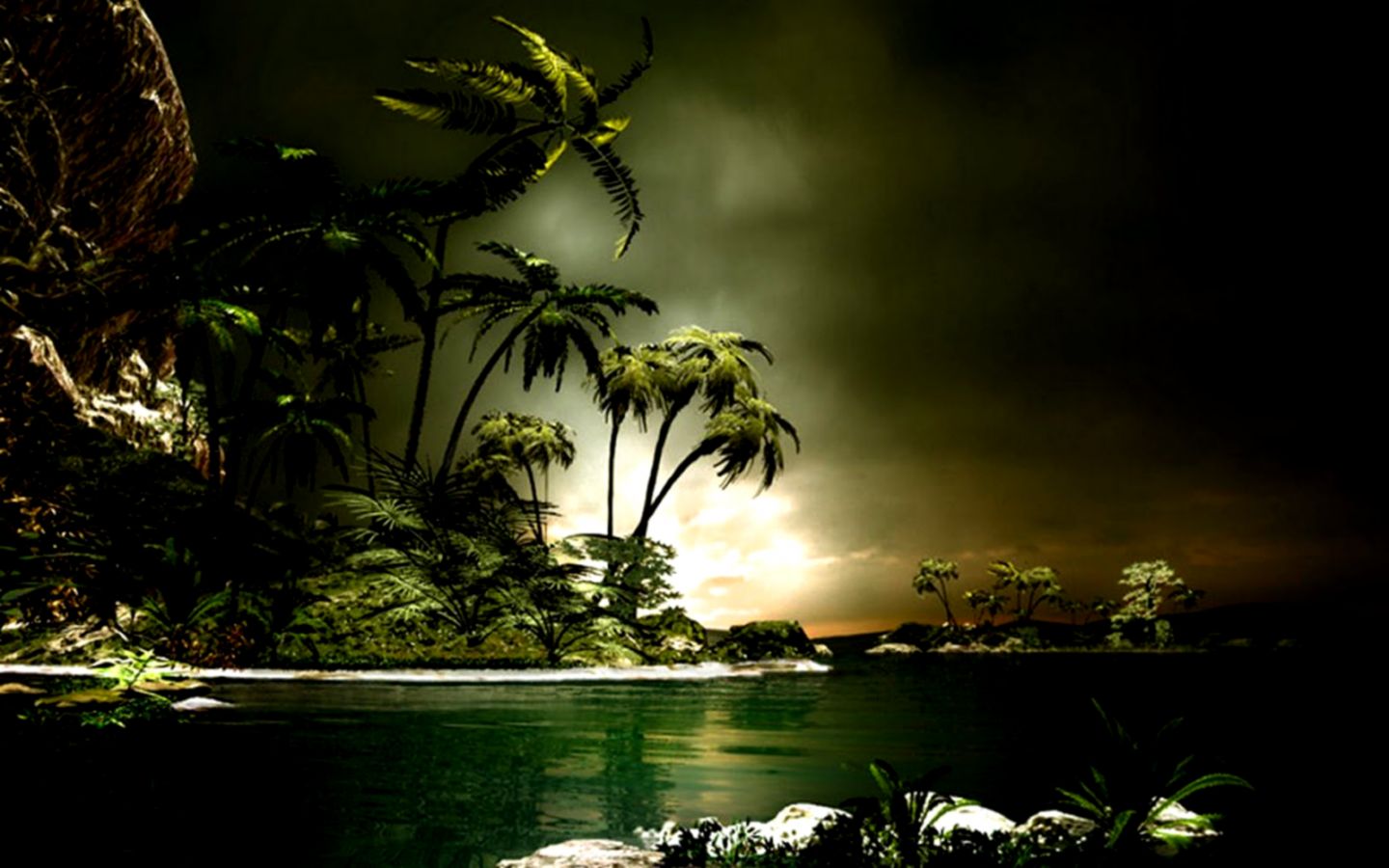 Fantasy Island Art Background Wallpaper I HD Images