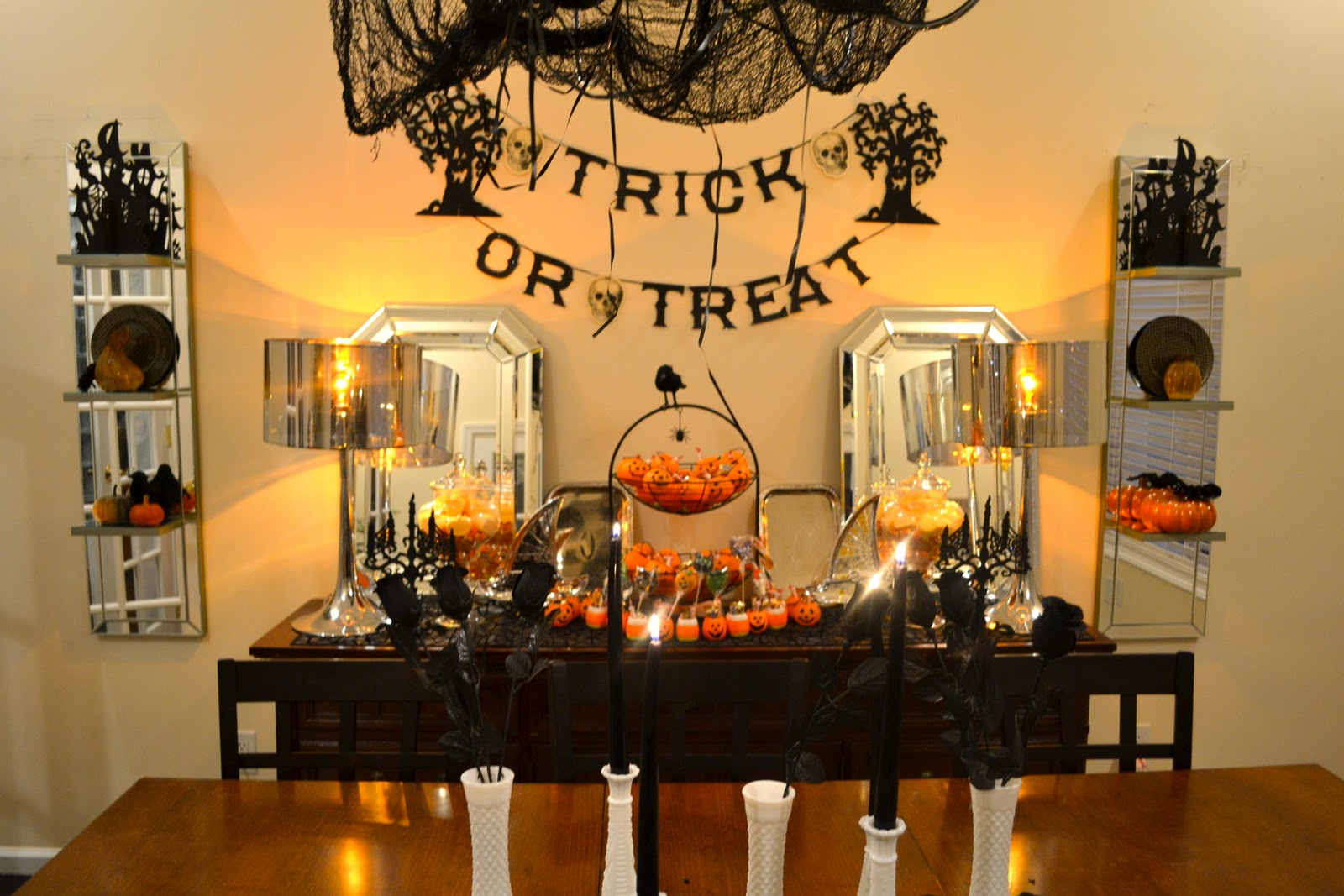 halloween themed dining room