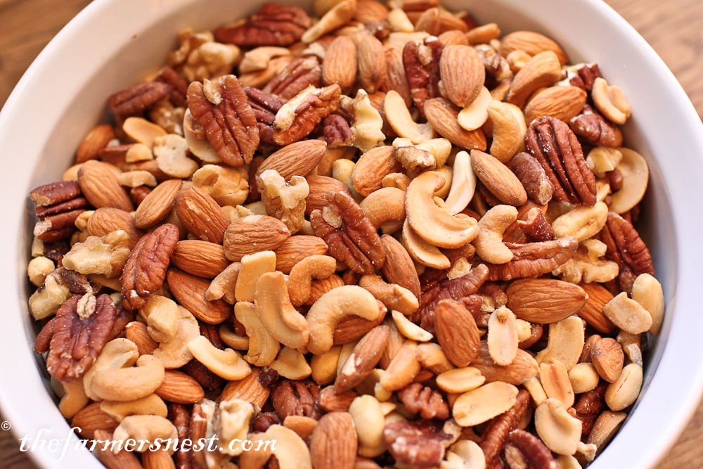 The Farmer's Nest Warm Mixed Nuts with Rosemary {Recipe}