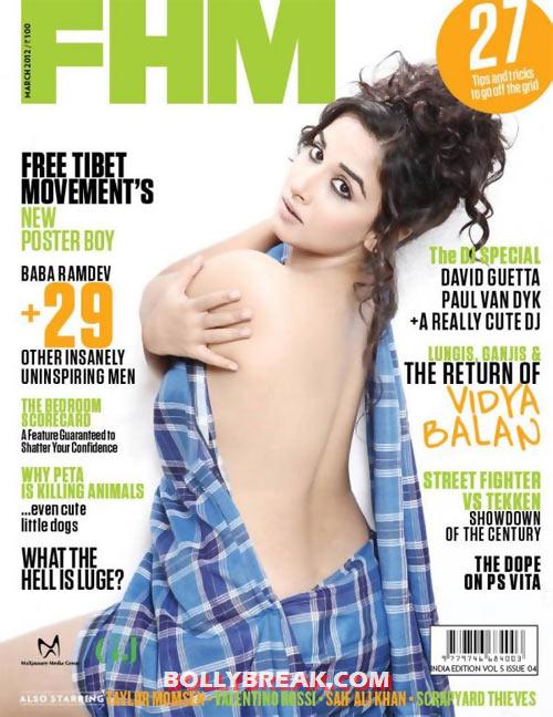 Vidya Balan - (9) - Who is Hottest FHM Cover girl from Bollywood?