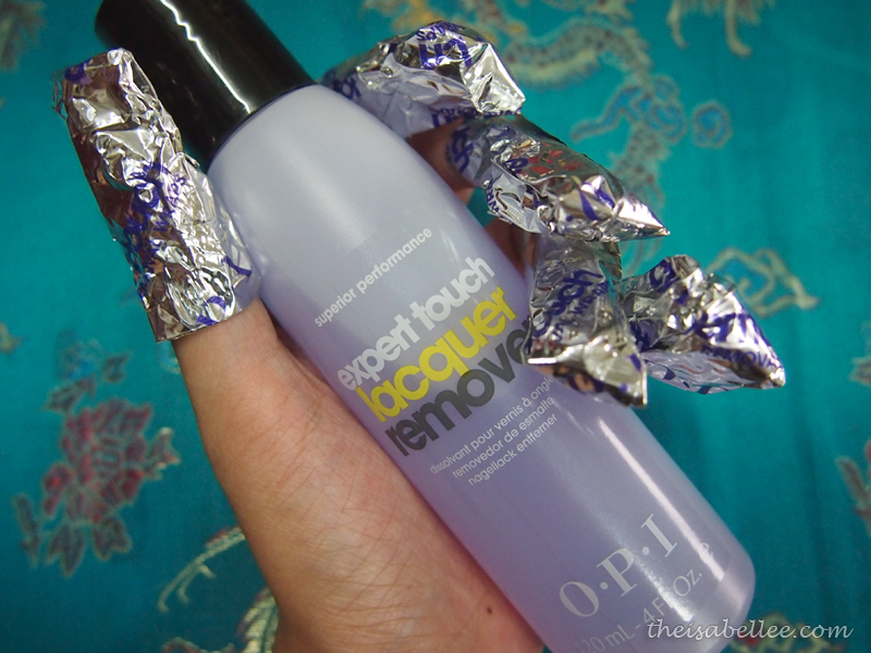 Soap gel nails in lacquer remover