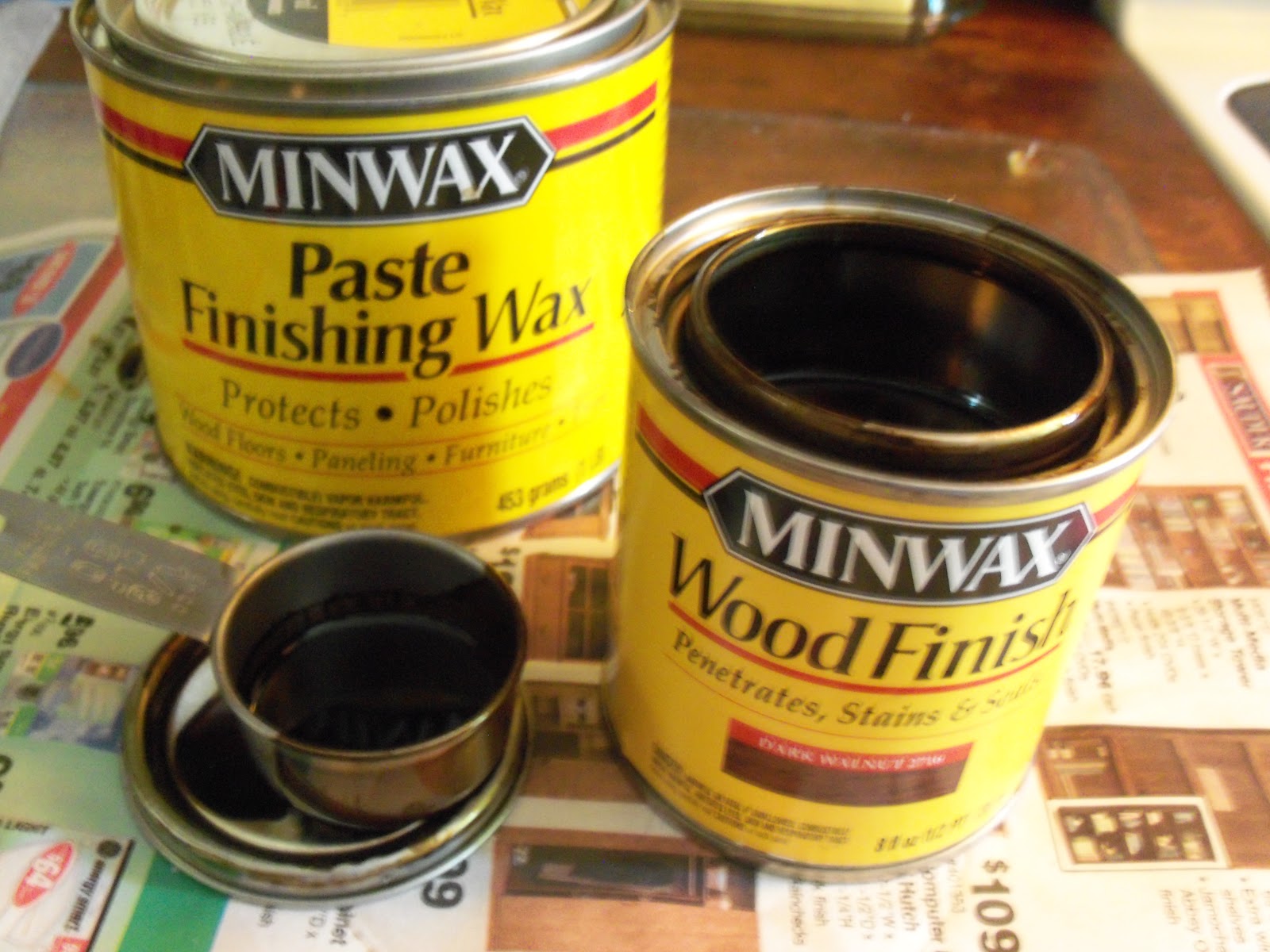 Shelly's Vintage Blog making your own dark wax furniture paste