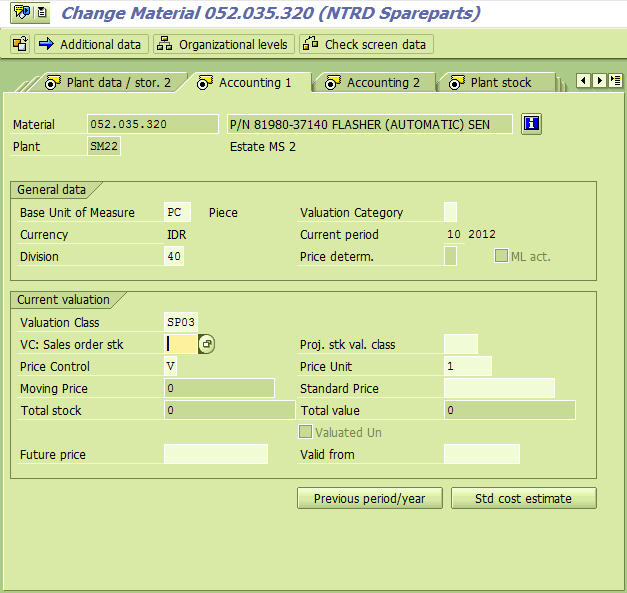 SAP Error Collection Error SAP M7090 Accounting data not yet
