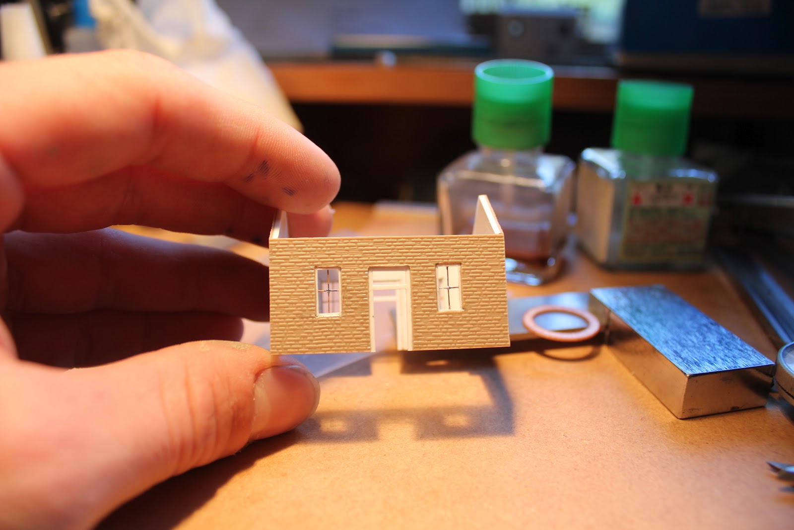 n scale scratch building