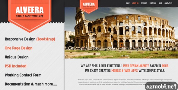 Alveera - Responsive HTML5 Single Page Template