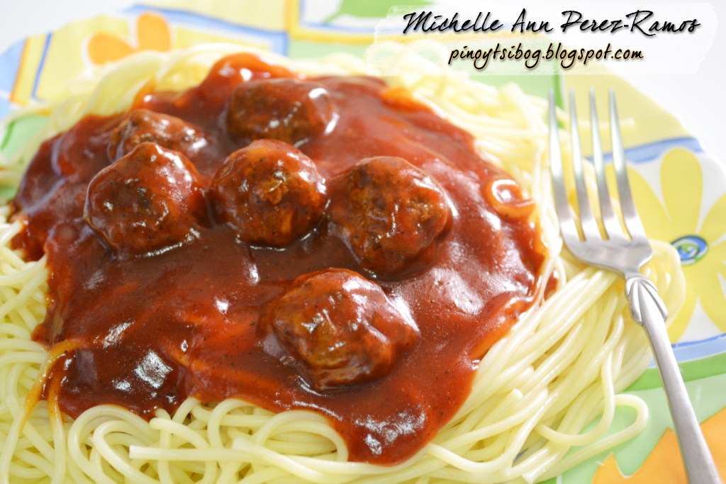 Pinoy Tsibog Spaghetti Meatballs
