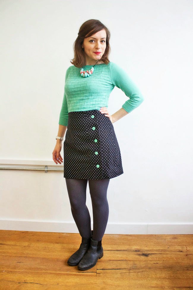 Polka dot Arielle skirt - sewing pattern from Tilly and the Buttons