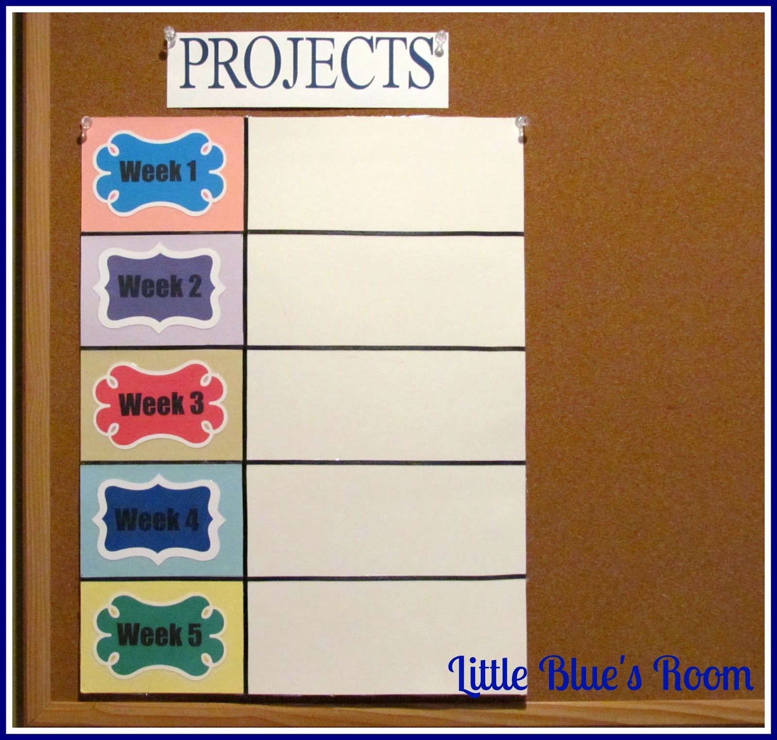 Little Blue's Room Simple Project Calendar
