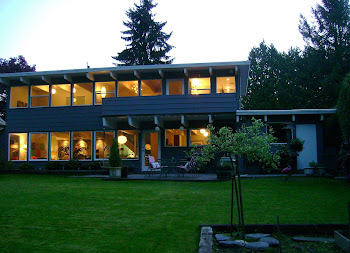 Full house view, the back at dusk
