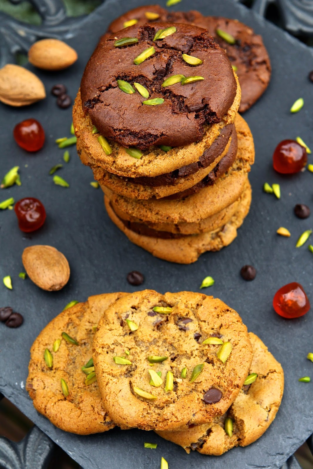 Gluten Free Alchemist Almond, Cherry, Chocolate & Pistachio Cookies