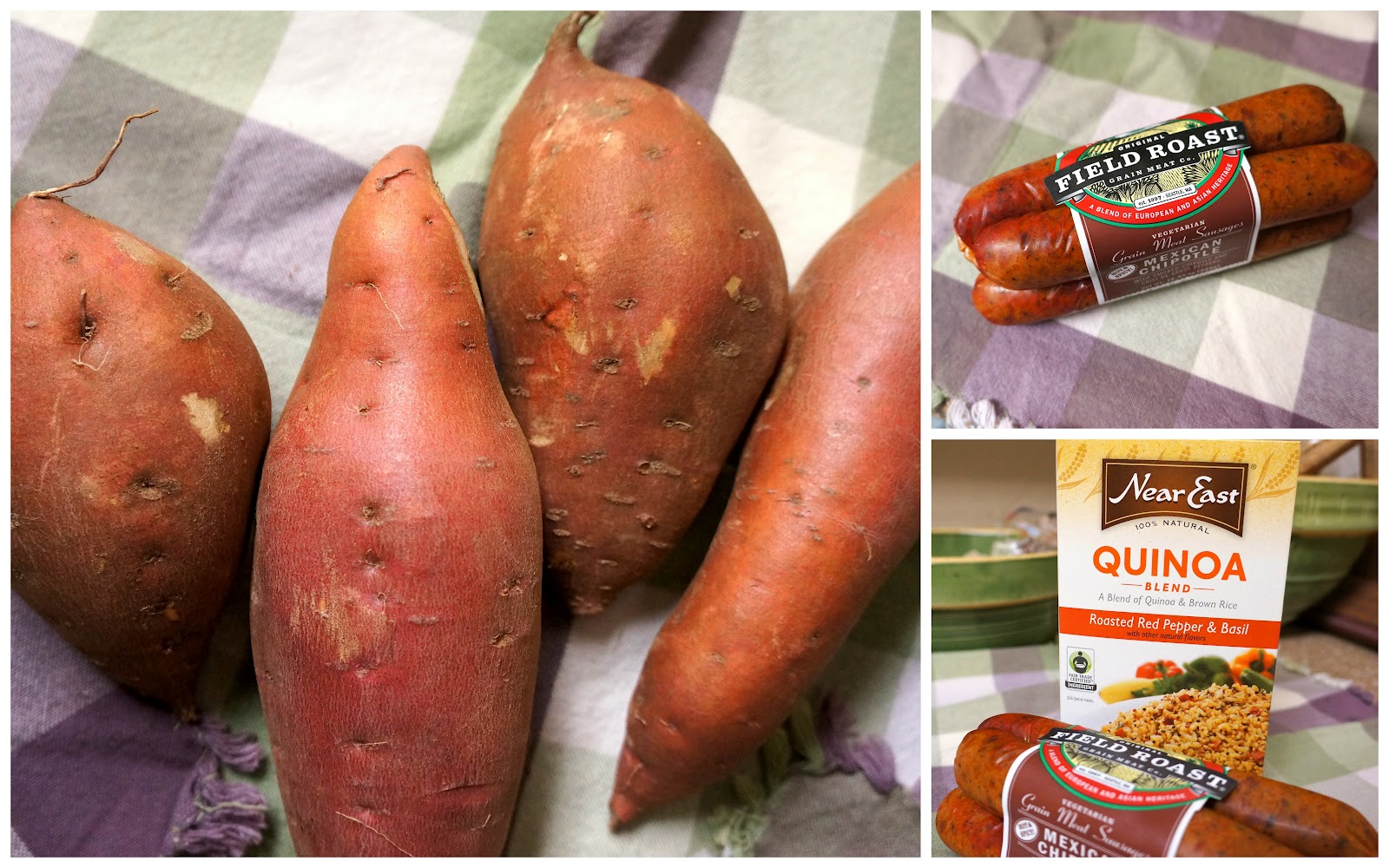 The Scattered Cook Red Pepper Quinoa and Chipotle "Sausage" Stuffed Yams