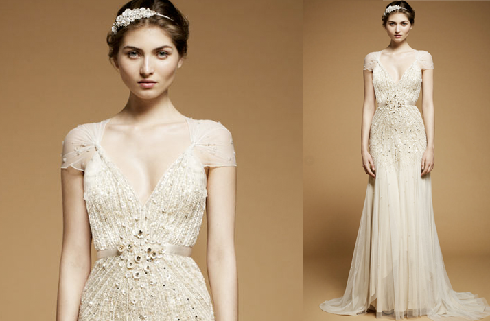 gold and off white wedding dresses