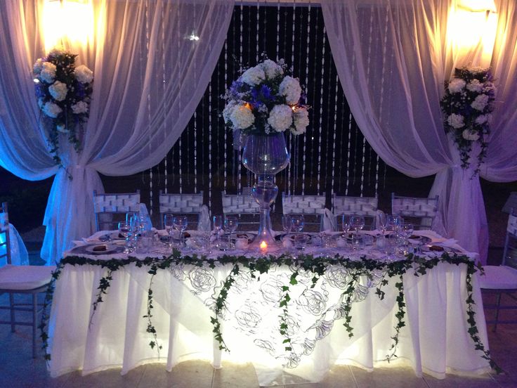 D'bombon: decoración cortina para mesa principal