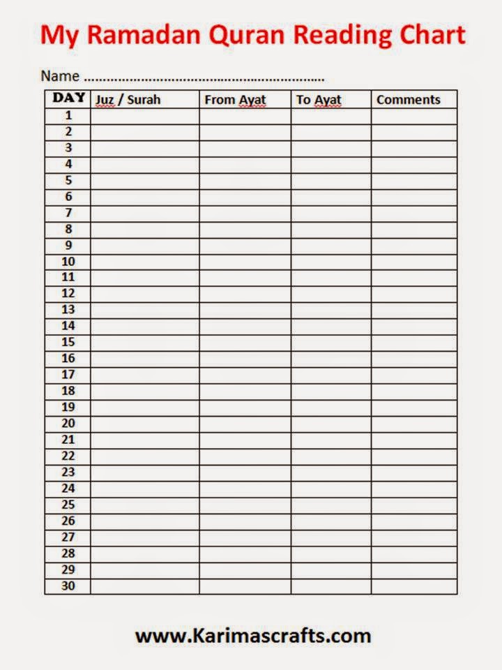ramadan quran tracker pdf