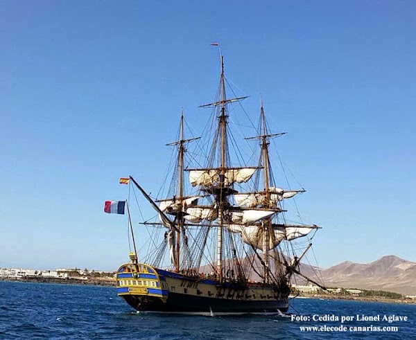 Fragata L Hermione Lanzarote, rumbo a Las Palmas Fragata L Hermione Lanzarote, rumbo a Las Palmas