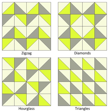 Greenwich Minus 8: Ode to Half Square Triangles (HST's): how to make