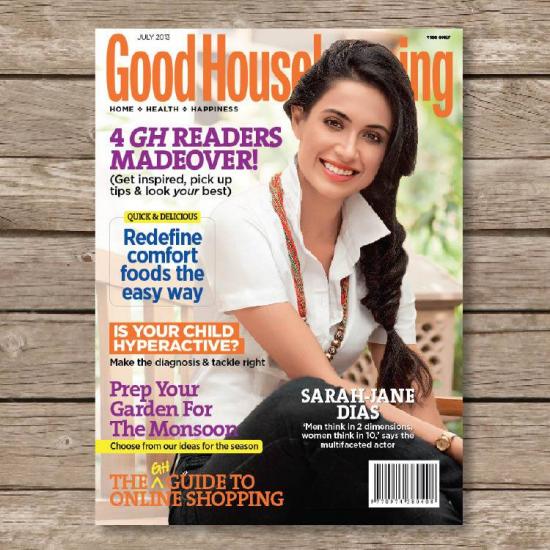 Sarah Jane Dias on the cover page of Good Housekeeping