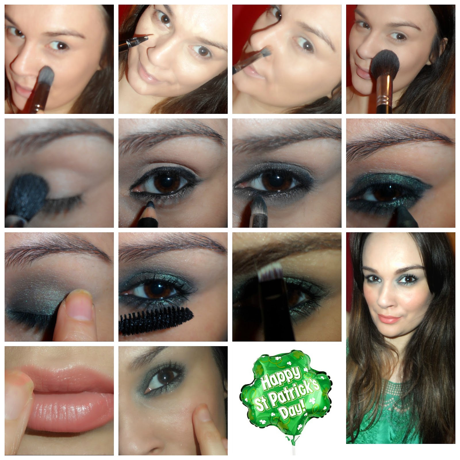 beautiful me plus you: Easy Green Smokey Eye for the St Patrick's Day Party beautiful me plus you: Easy Green Smokey Eye for the St Patrick's Day Party