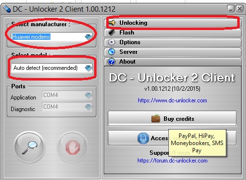 Dc unlocker username and password