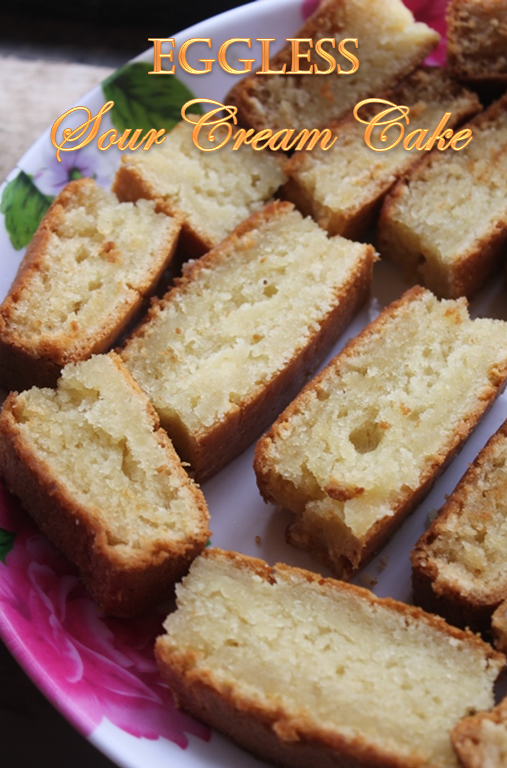 Eggless Sour Cream Cake Recipe Yummy Tummy