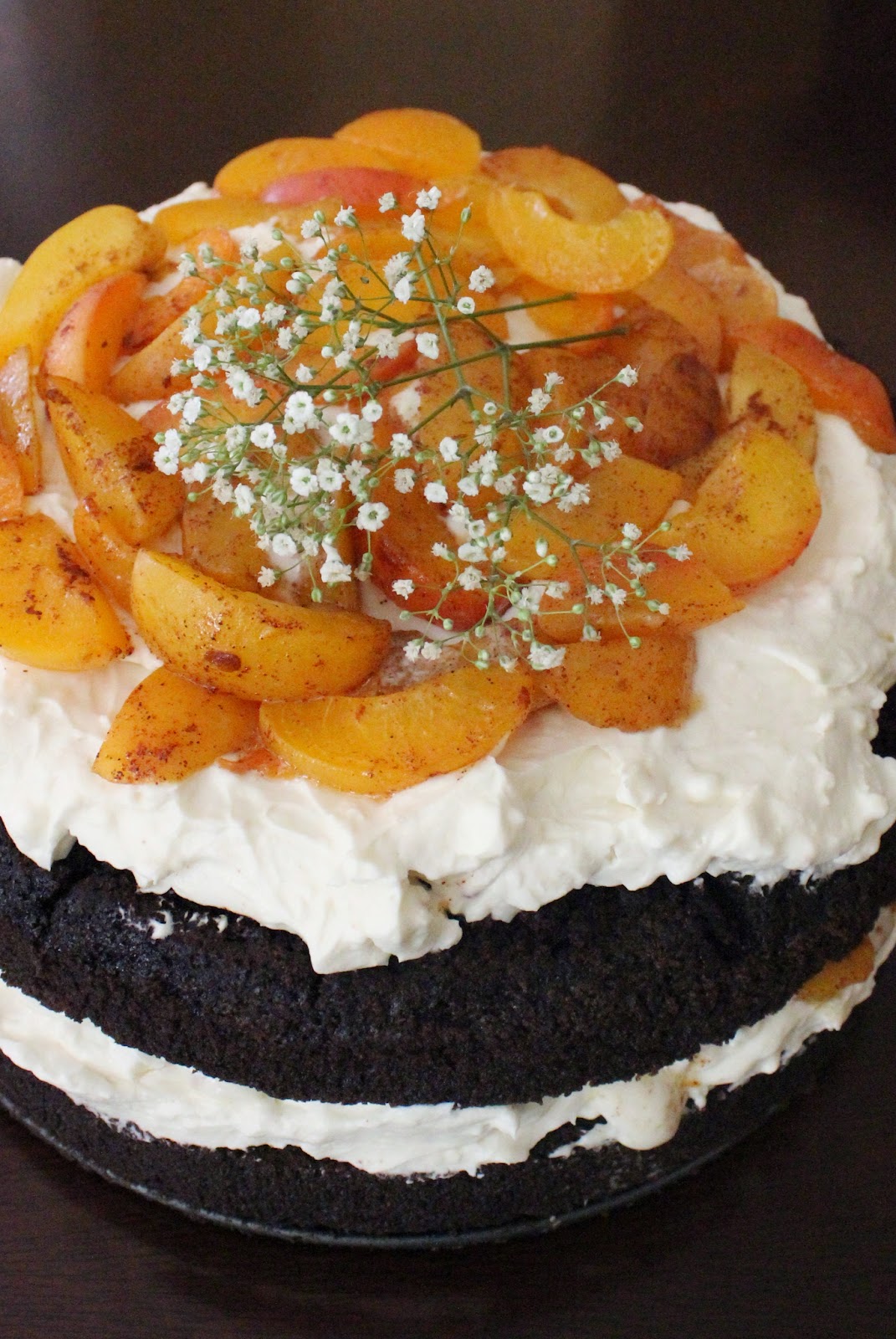 Sweet Helen Grace Chocolate Cake with Honey Roasted Apricots Sweet