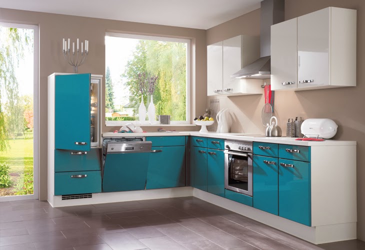 Cocinas de color turquesa - Colores en Casa