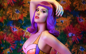 Katty Perry Colorful Hairstyle 2014