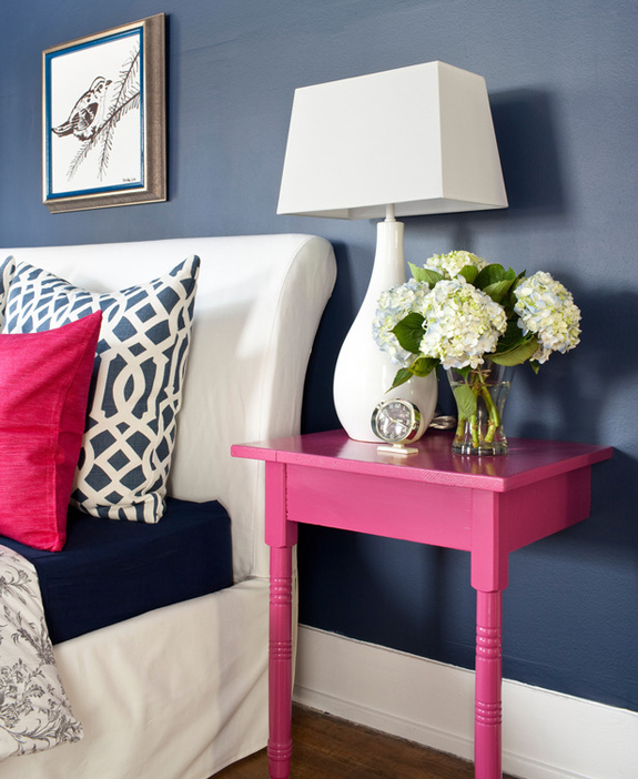 Navy Blue And Pink Bedrooms
