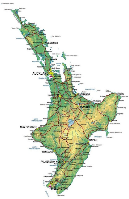 Political Map of North Island New Zealand