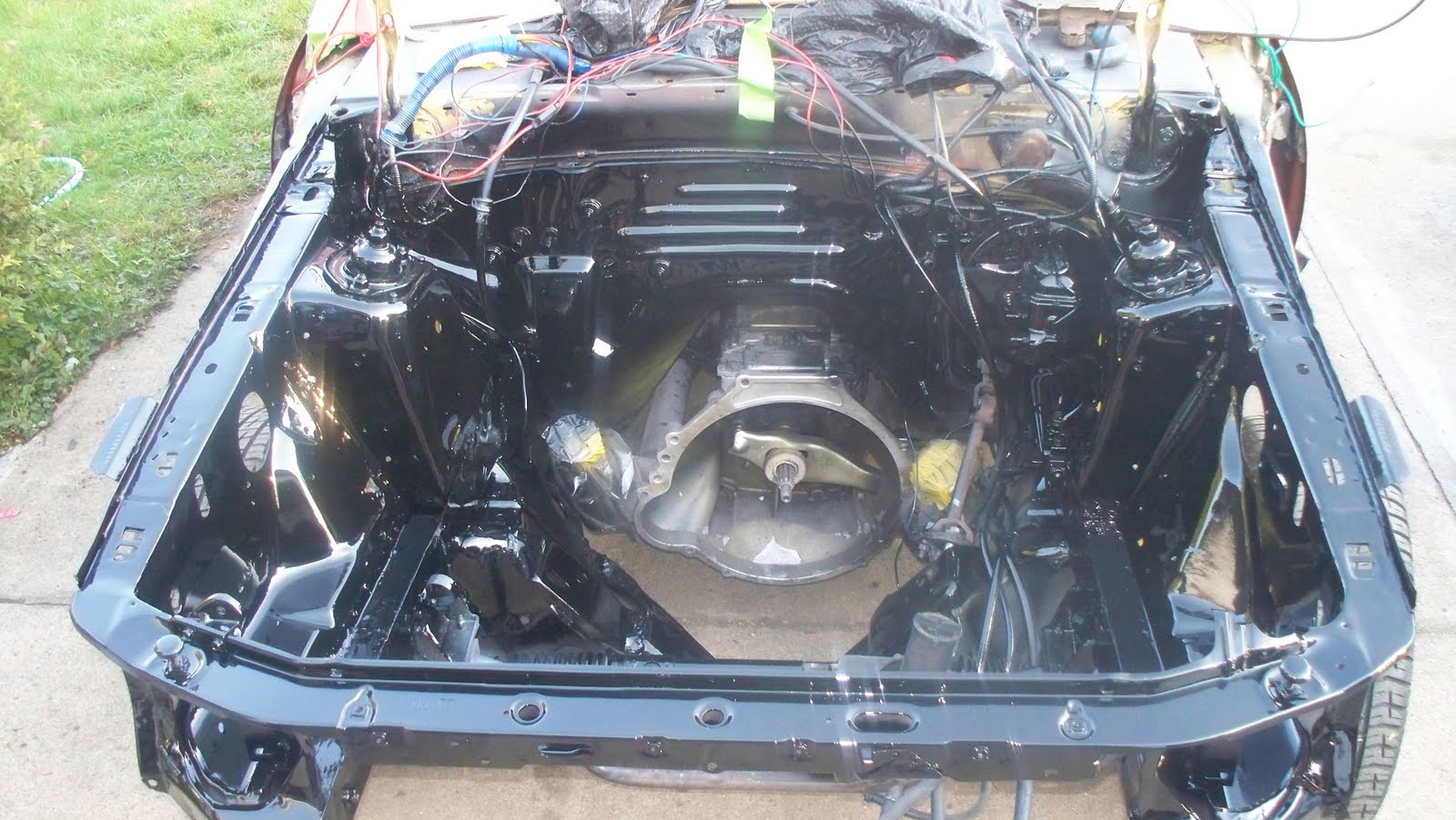 Fox Body Mustang Restoration Painting Engine Compartment