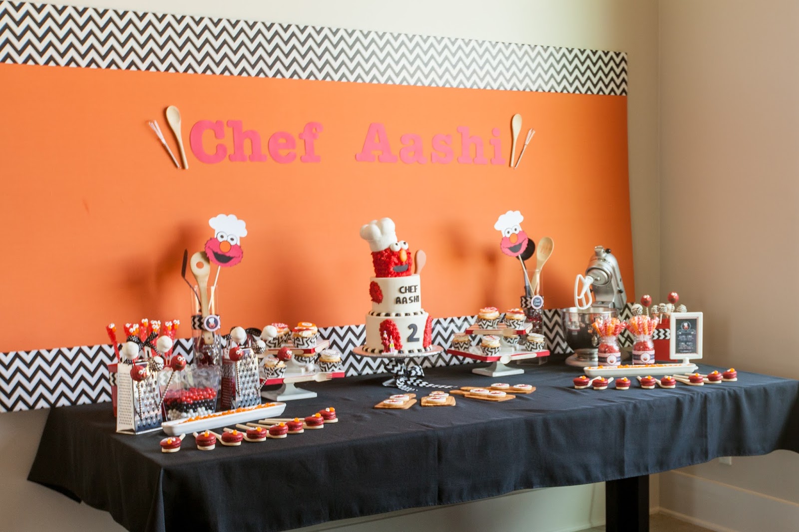 The Party Wall Chef Elmo Play Kitchen Birthday Party