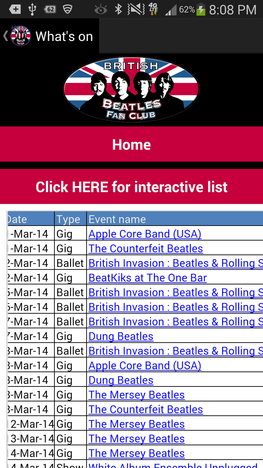 british beatles fan club