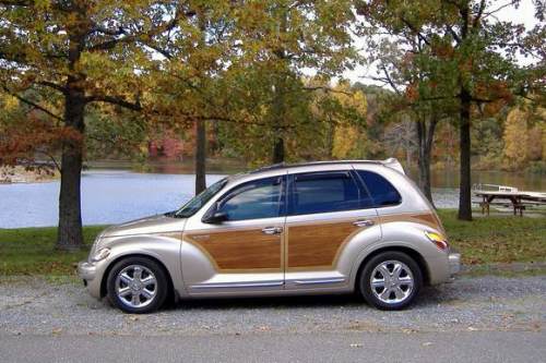  white beige and maybe a blue or cherry red PT Cruisers leap out of 
