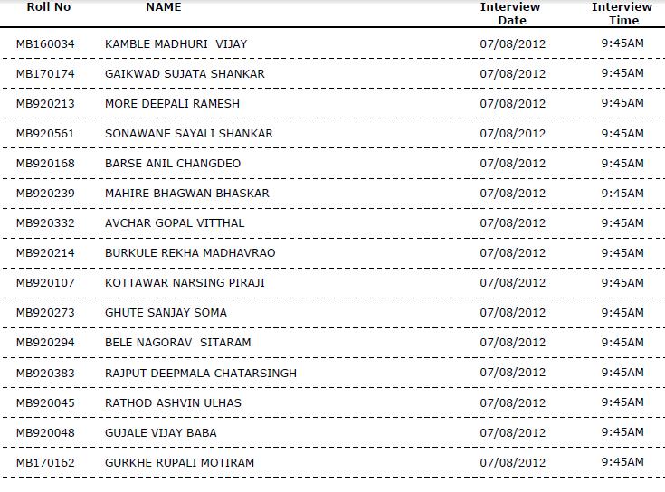 MPSC Result,MPSC Exam Result 2012