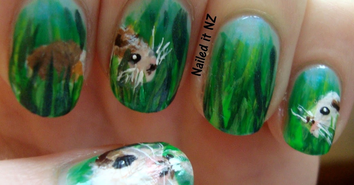 Guinea pig nail art