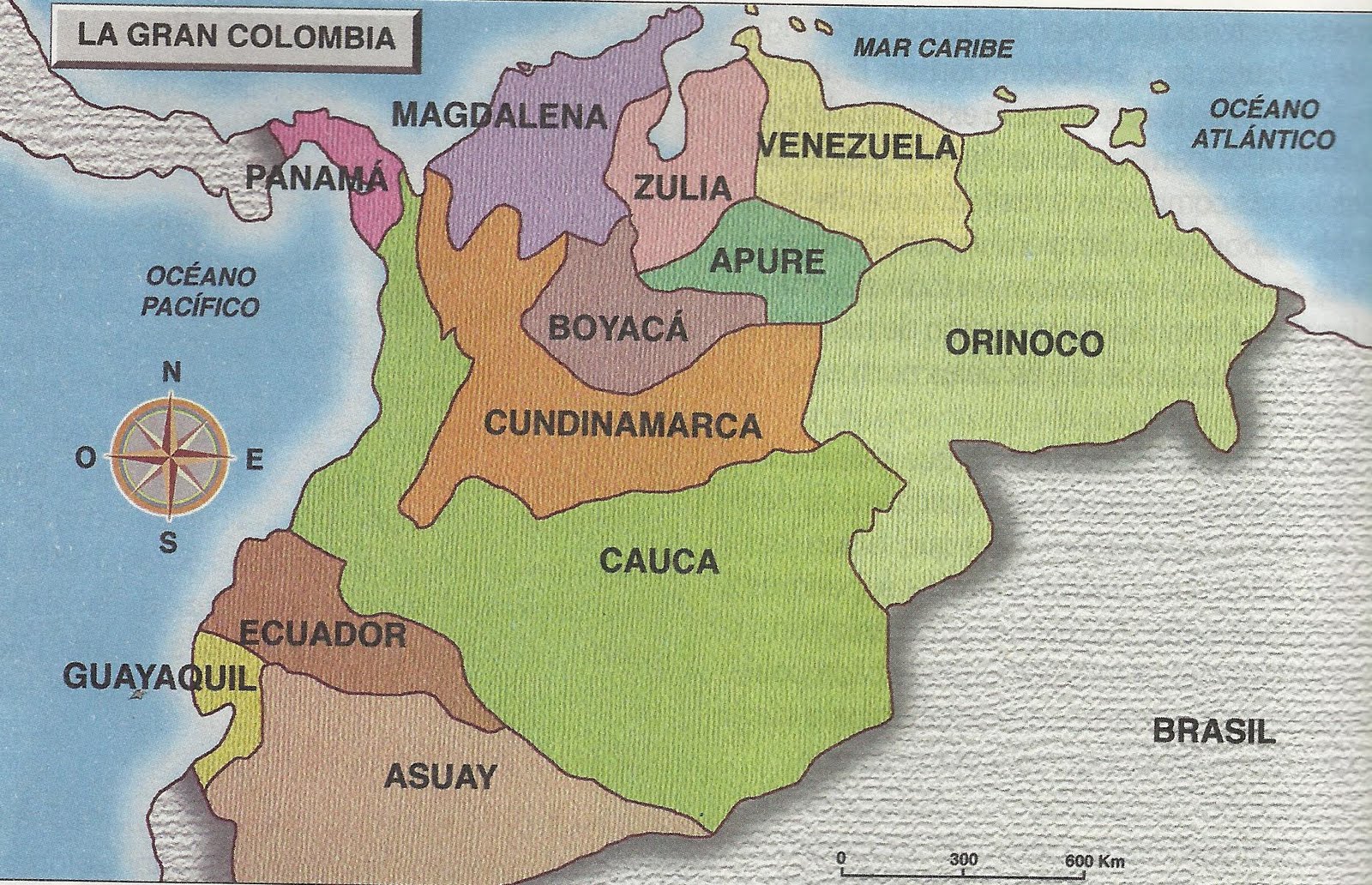 Mapa De Estados Unidos De Colombia
