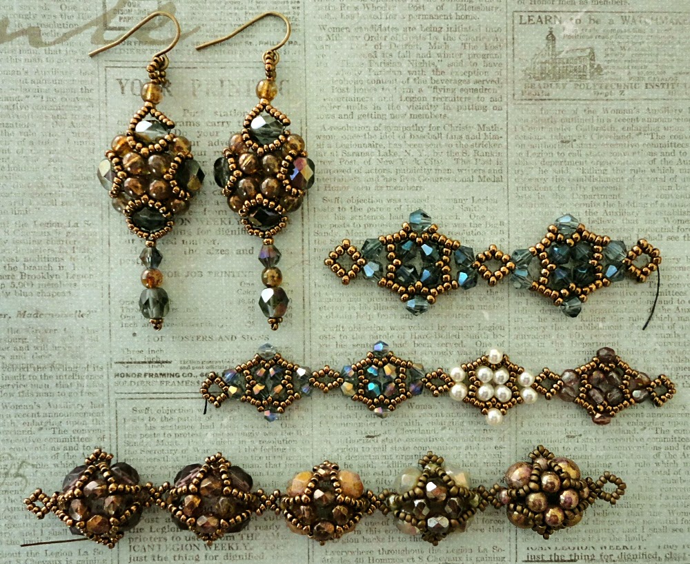 Linda's Crafty Inspirations Beadwork Samples From Sidonia's video