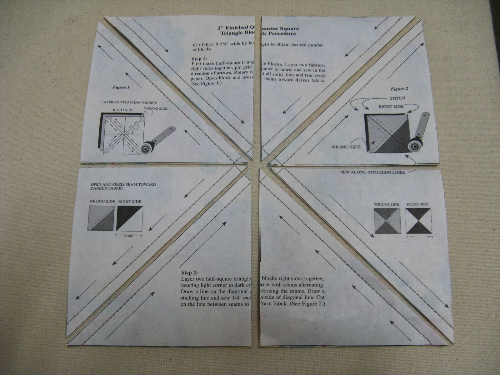 Quarter Square Triangles Tutorial Triangles on a Roll