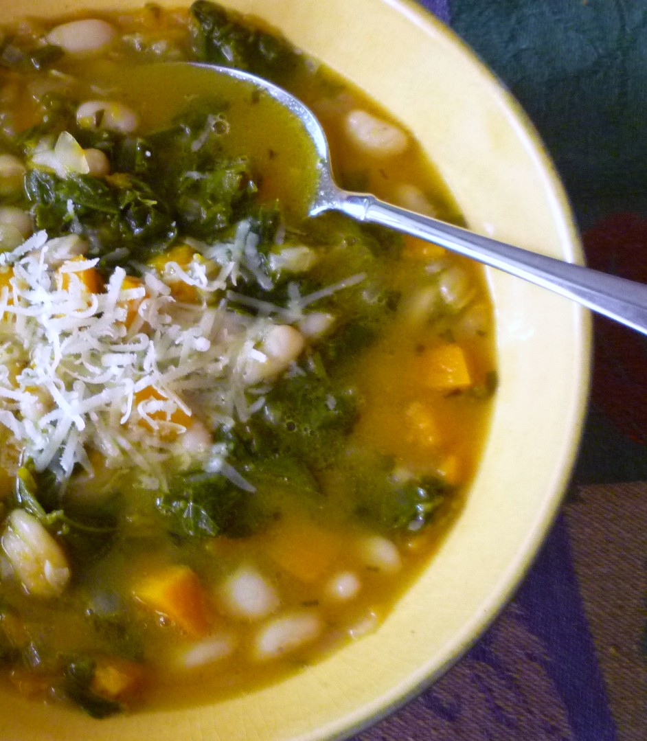 For Love of the Table Butternut Squash, Kale & White Bean Soup