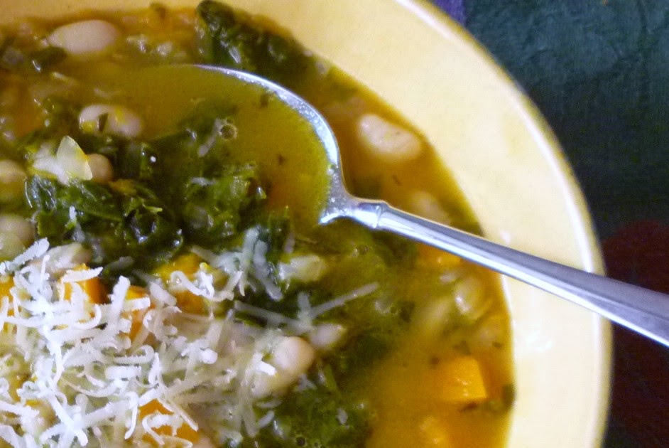 For Love of the Table Butternut Squash, Kale & White Bean Soup