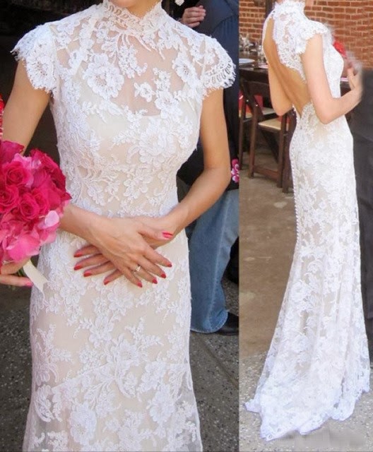 cheongsam inspired wedding dress