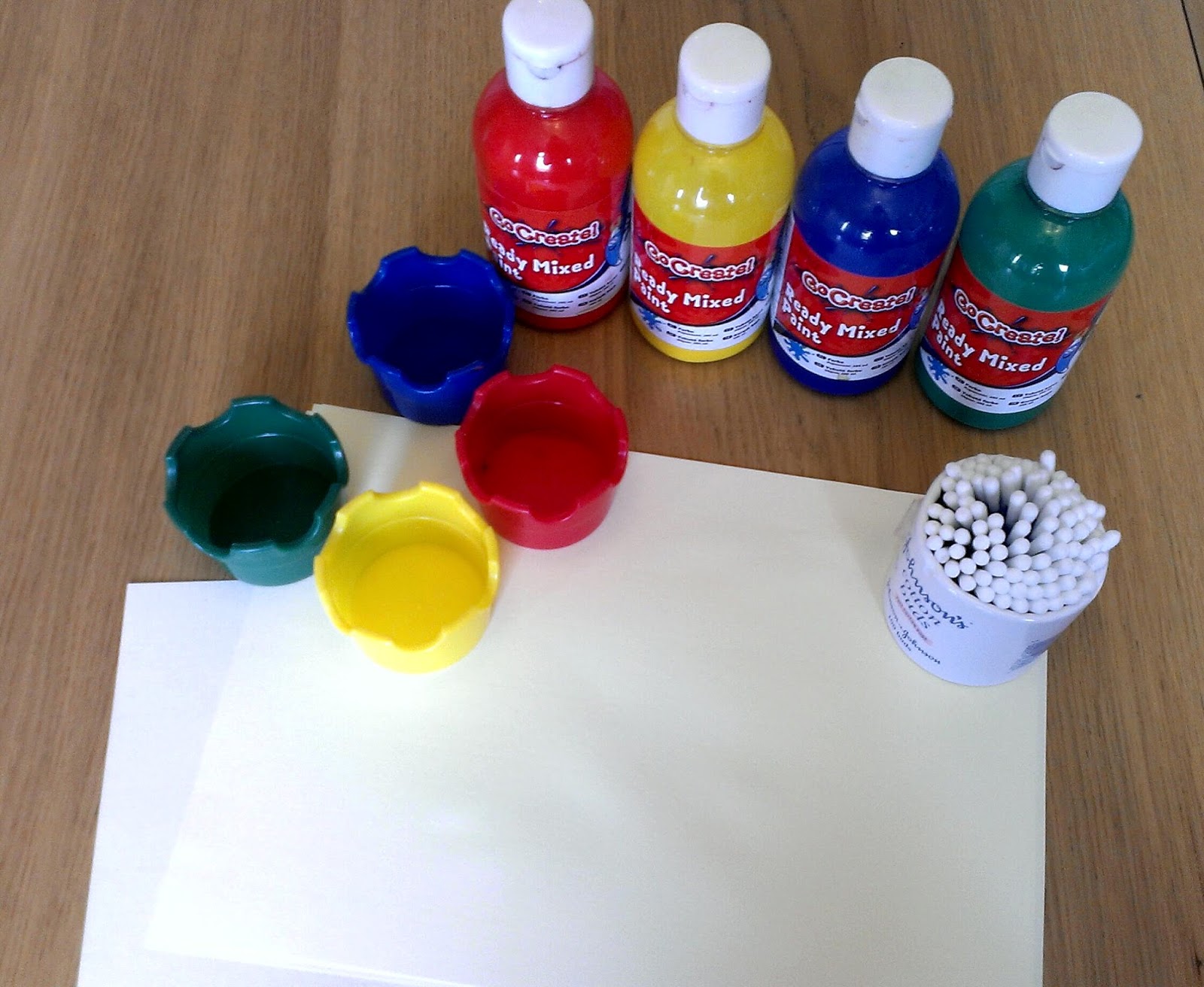 Cotton bud painting We're going on an adventure