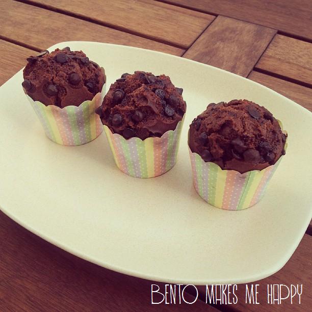 Bento Makes Me Happy Nigella's Chocolate Chocolate Chip Muffins